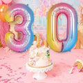 Number Foil Balloon, Rainbow Gradient 32 Inch (81.28cm) - Number 7 - view 6