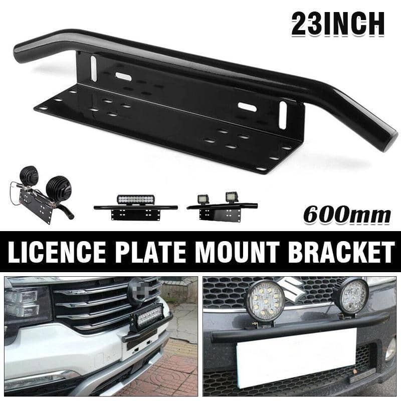Number Plate Mount Bracket for LED Light Bar - 600 mm, Black