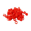 Numbered Clip-On Bird Leg Bands, Pack of 100 - Red