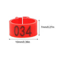 Numbered Clip-On Bird Leg Bands, Pack of 100 - Red - view 4