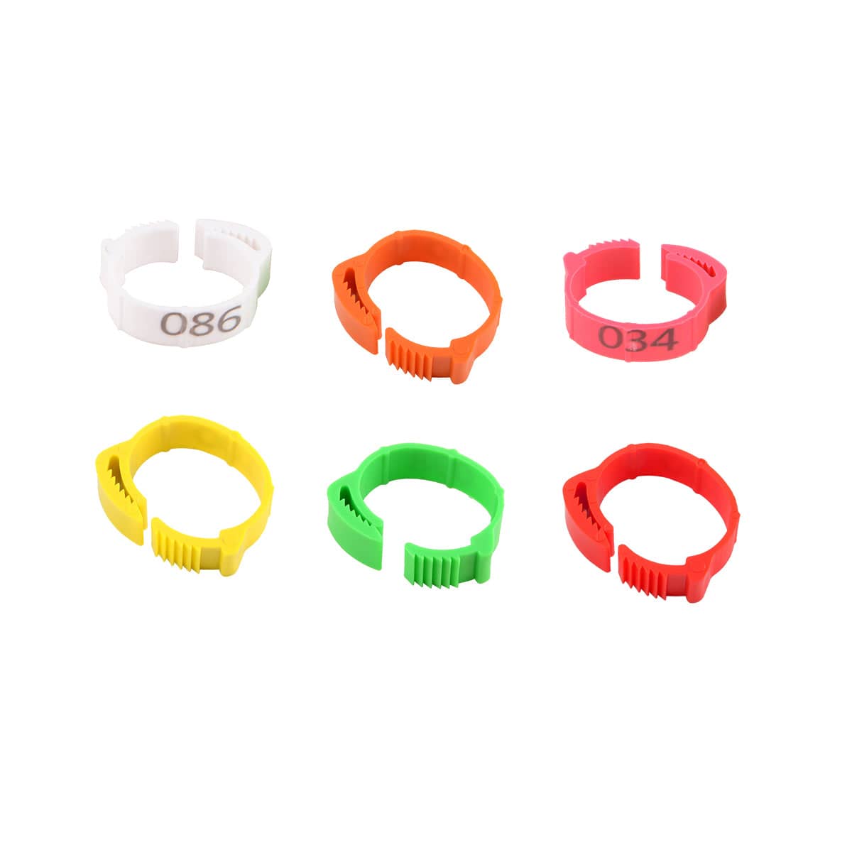 Numbered Poultry Leg Rings for Chickens and Ducks - Green, Pack of 100 - view 3