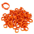 Numbered Poultry Leg Rings for Chickens and Ducks - Orange, Pack of 100