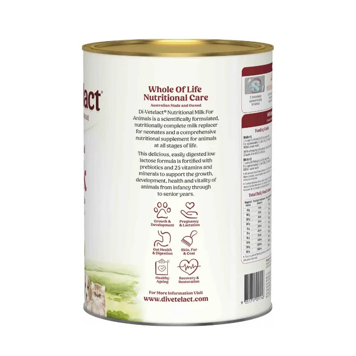 Nutritional Milk Replacer for Animals and Pets, 850 g - view 2