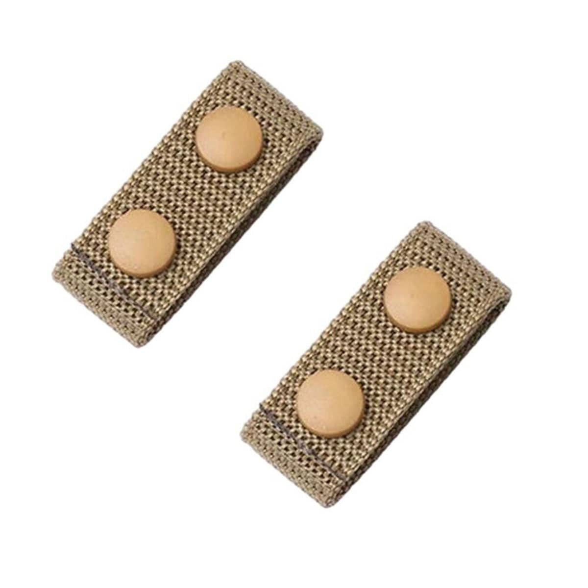 Nylon Belt Snap-On Retainer Loops, Pack of 2 - Khaki
