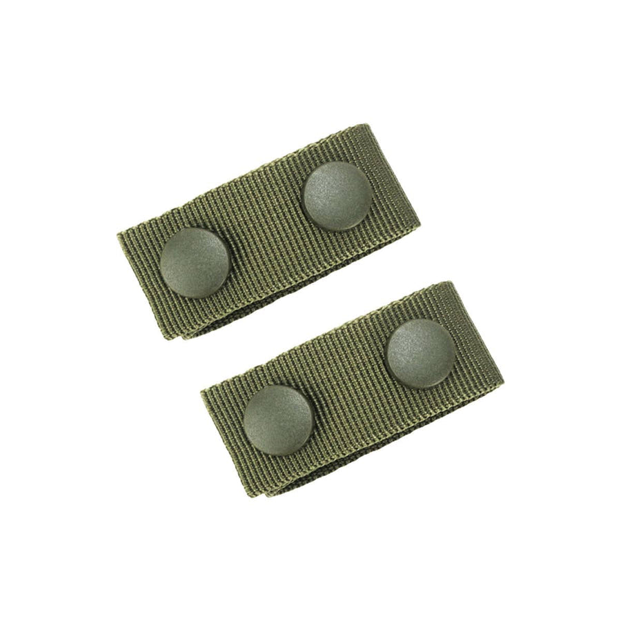 Nylon Belt Snap-On Retainer Loops, Pack of 2 - Olive Green