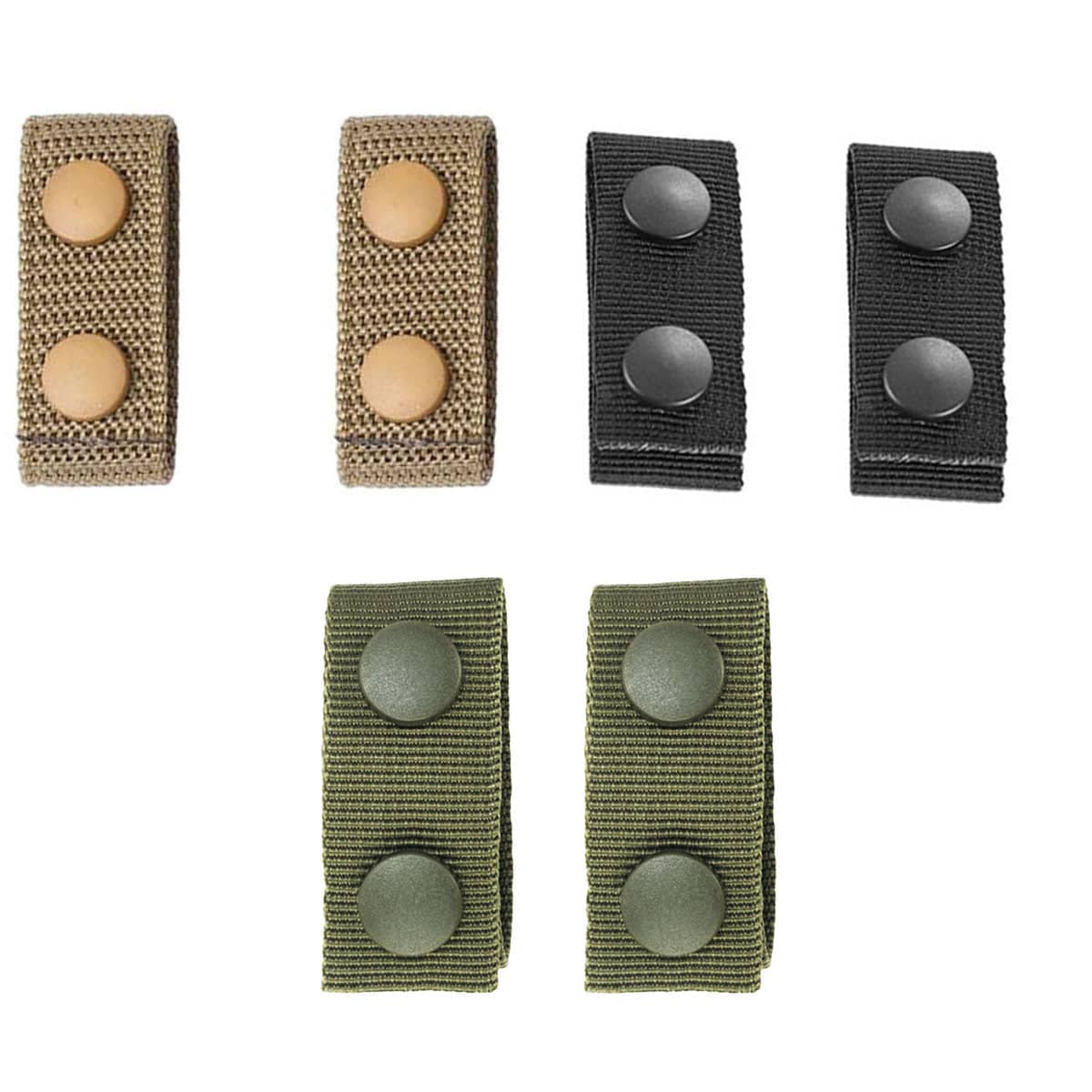 Nylon Belt Snap-On Retainer Loops, Pack of 2 - Olive Green - view 4
