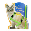 Nylon Cat Harness and Lead Set, Adjustable Strap for Outdoor Walks - Green