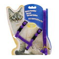 Nylon Cat Harness and Lead Set, Adjustable Strap for Outdoor Walks - Purple