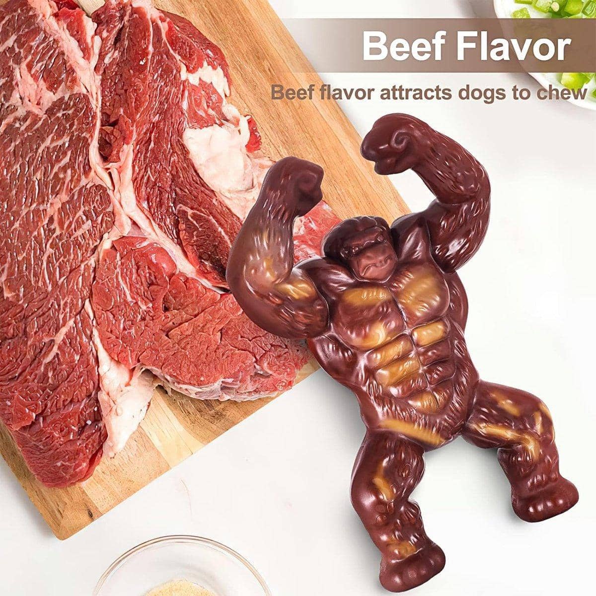 Nylon Dog Chew Toy - Beef Flavour, Gorilla Shape for Medium and Large Dogs - view 4
