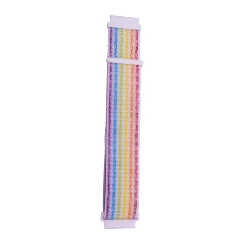 Nylon Sport Loop Watch Strap, 20 mm with Hook-And-Loop Closure - Rainbow