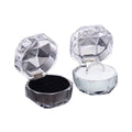Octagonal Acrylic Jewellery Ring and Earring Box, Pack of 20 - White - view 3