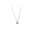 Octet Star Coin Button Pendant Necklace, Vintage Celestial Jewellery - Silver