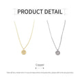 Octet Star Coin Button Pendant Necklace, Vintage Celestial Jewellery - Silver - view 4