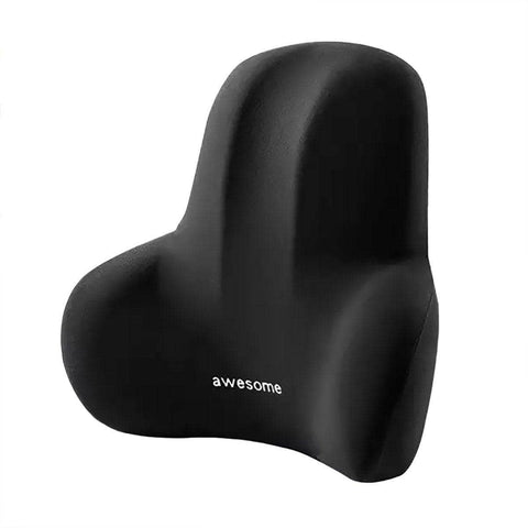 Office Chair Lumbar Support Cushion, Memory Foam - Black