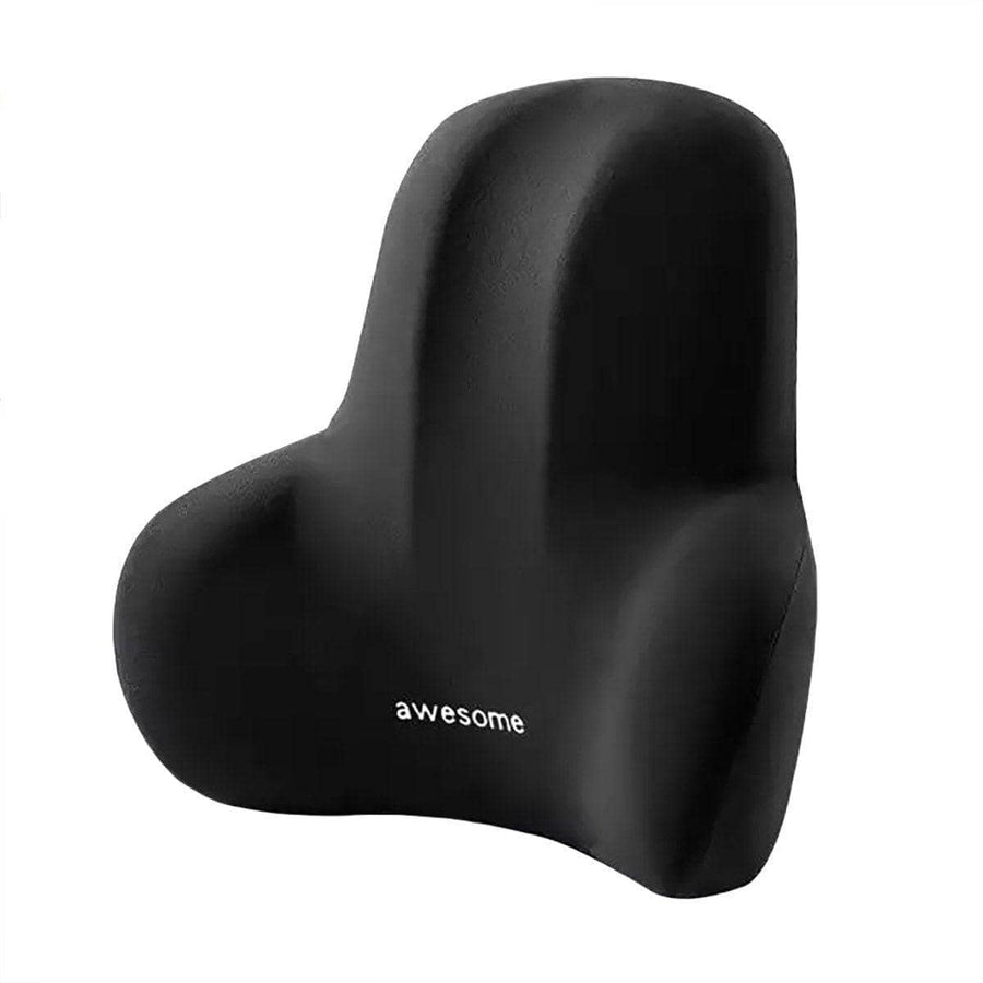 Office Chair Lumbar Support Cushion, Memory Foam - Black