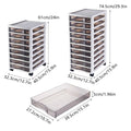 Office Storage Transparent File Cabinet with Wheels - 8 Layer - view 4