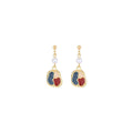 Oil Painting Design Colour Matching Earrings for Women, Vintage Style - view 2