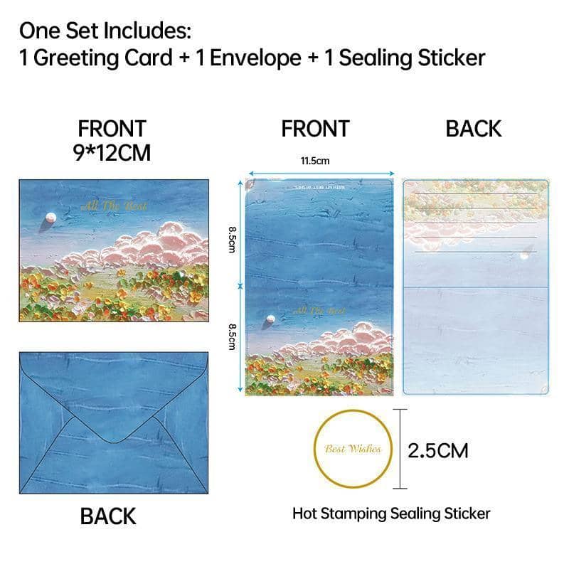 Oil Painting Postcards with Envelopes and Sealing Stickers, Pack of 30 - view 3