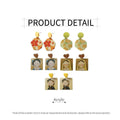 Oil Painting Style Acrylic Earrings - Boy in Black Hat - view 4