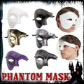 One Eye Half Face Masquerade Mask - Black and Purple - view 2