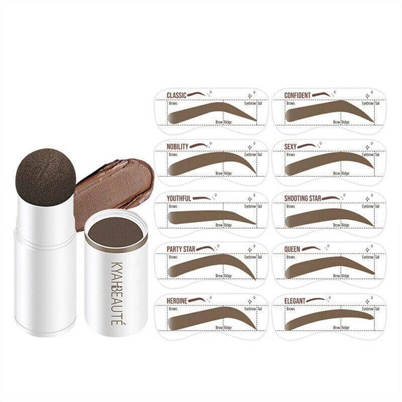 One Step Eyebrow Stamp Shaping Kit with Stencils - Black - view 5