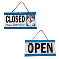Open Closed Sign with Will Return Clock - 29 x 15 cm - view 2