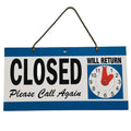 Open Closed Sign with Will Return Clock - 29 x 15 cm - view 4