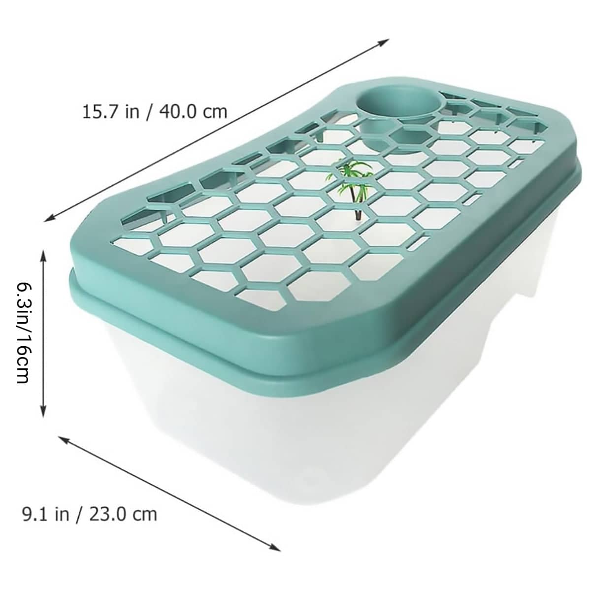 Open Top Turtle Tank with Basking Platform - Pink Lid - view 4