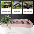 Open Top Turtle Tank with Basking Platform - Pink Lid - view 5