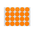 Orange Round Sticker Dots Adhesive Labels - 100mm, 10 Dots