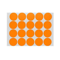 Orange Round Sticker Dots Adhesive Labels - 8mm, 260 Dots