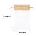 Organza Jute Drawstring Gift Bags 10 x 15 cm Pack of 50 - view 3