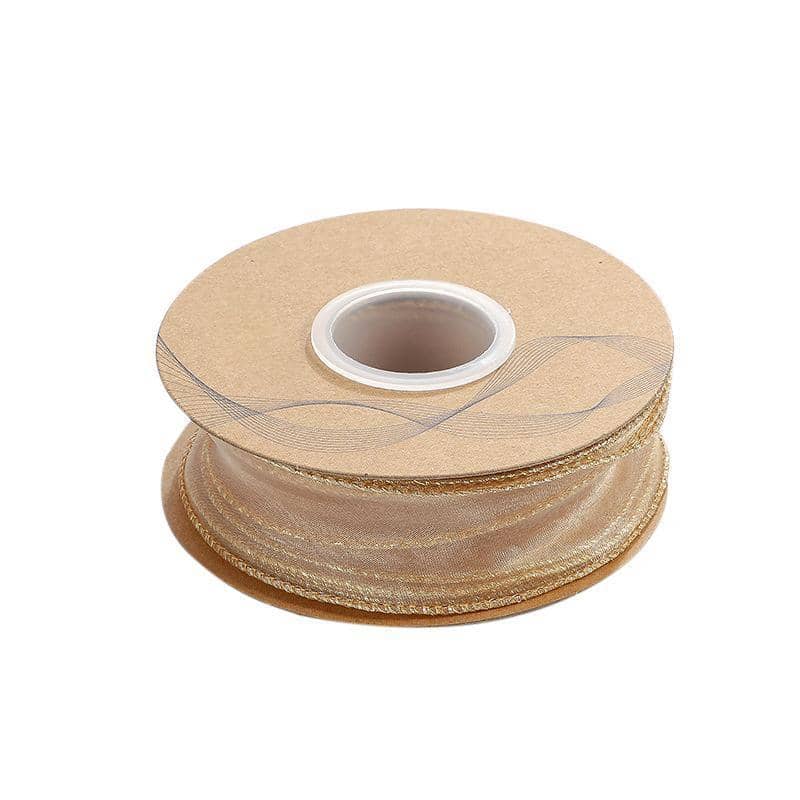 Organza Ribbon for DIY Crafts and Gift Packaging, Pack of 10 - Gold