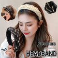 Organza Twist Knot Wide Hair Band for Women - Black - view 2