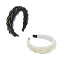 Organza Twist Knot Wide Hair Band for Women - Black - view 3