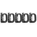 Outdoor Backpack D-Ring Buckle, Plastic Snap Clip, Pack of 5 - Black