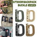 Outdoor Backpack D-Ring Buckle, Plastic Snap Clip, Pack of 5 - Black - view 2