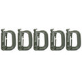 Outdoor Backpack D-Ring Buckle, Plastic Snap Clip, Pack of 5 - Green