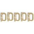 Outdoor Backpack D-Ring Buckle, Plastic Snap Clip, Pack of 5 - Khaki