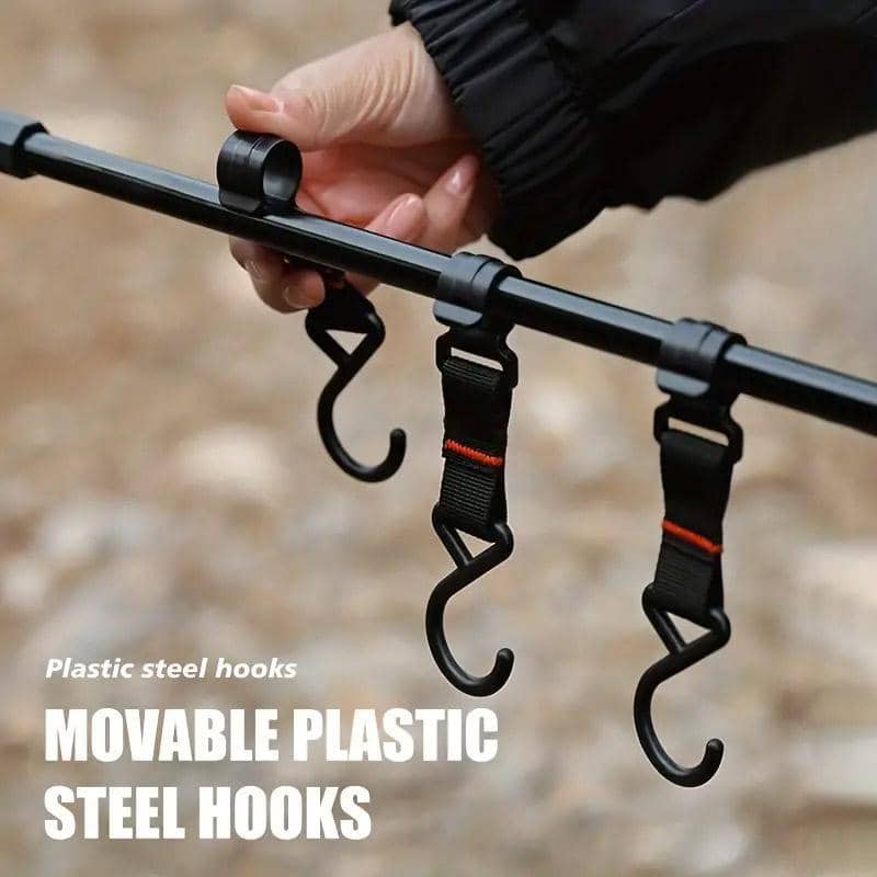Outdoor Camping Lantern Stand with Hooks, Aluminium Alloy Table Organiser - view 4