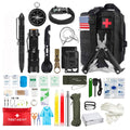 Outdoor Camping Survival Tool Set Multi Function Kit with First Aid Items - Black