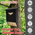 Outdoor Cedar Bat House to Attract Bats, Weatherproof Bat Box with Easy Installation