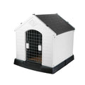 Outdoor Dog House Kennel with Sloped Roof and Elevated Floor - view 2