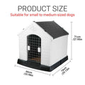 Outdoor Dog House Kennel with Sloped Roof and Elevated Floor - view 3