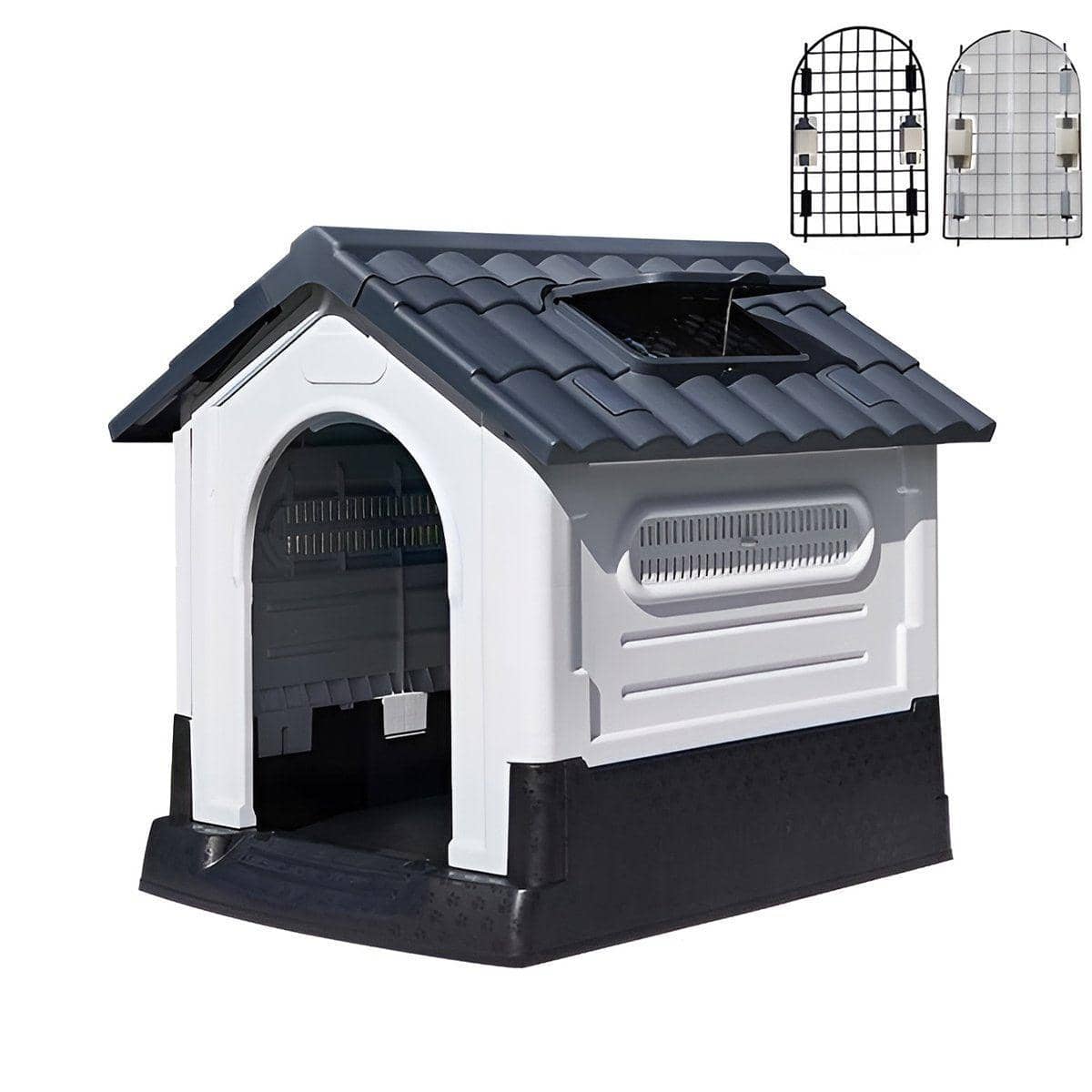 Outdoor Dog Kennel with Toilet, Rainproof and Sunscreen Pet Shelter - view 2