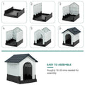 Outdoor Dog Kennel with Toilet, Rainproof and Sunscreen Pet Shelter - view 4