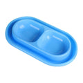Outdoor Double Cat Feeding Bowl, Waterproof and Anti-Ant - Blue - view 2
