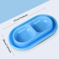 Outdoor Double Cat Feeding Bowl, Waterproof and Anti-Ant - Blue - view 3