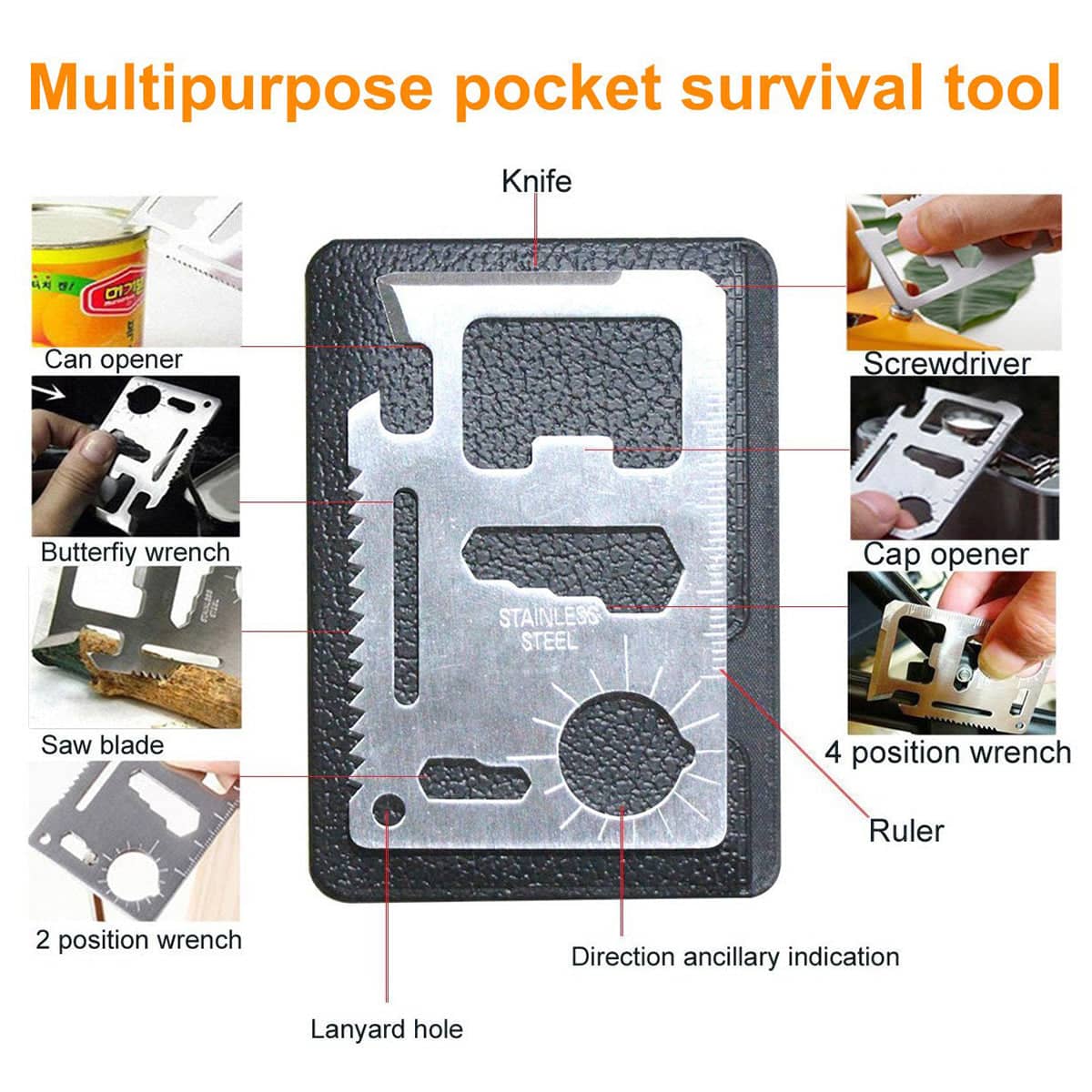 Outdoor Emergency Equipment Set with Waterproof Case - view 5