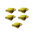Outdoor Emergency Thermal Blankets - Gold One Side, Silver the Other, Pack of 5, 130 x 210cm